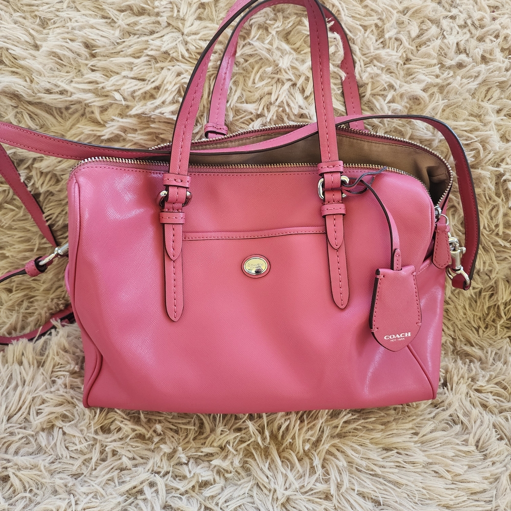 Coach Peyton Nancy Pink Satchel Crossbody